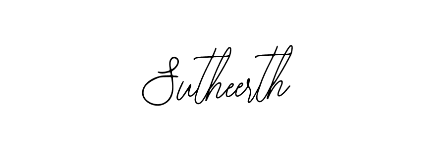 You should practise on your own different ways (Bearetta-2O07w) to write your name (Sutheerth) in signature. don't let someone else do it for you. Sutheerth signature style 12 images and pictures png