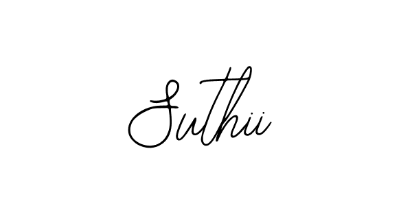 Use a signature maker to create a handwritten signature online. With this signature software, you can design (Bearetta-2O07w) your own signature for name Suthii. Suthii signature style 12 images and pictures png
