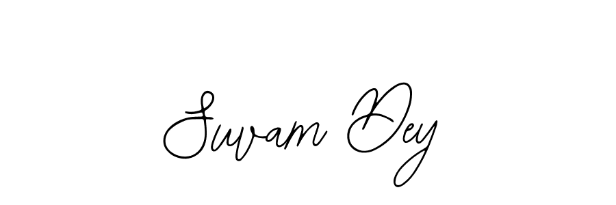 How to make Suvam Dey name signature. Use Bearetta-2O07w style for creating short signs online. This is the latest handwritten sign. Suvam Dey signature style 12 images and pictures png