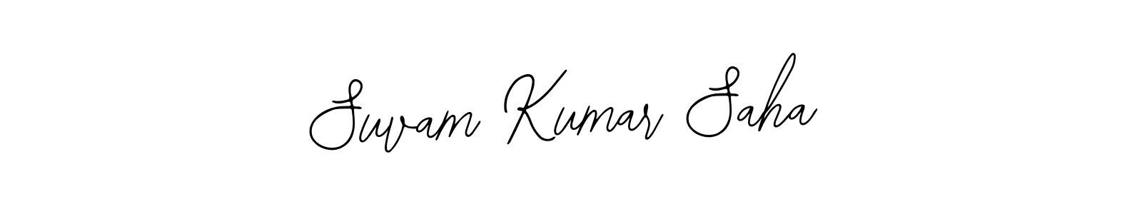 How to make Suvam Kumar Saha name signature. Use Bearetta-2O07w style for creating short signs online. This is the latest handwritten sign. Suvam Kumar Saha signature style 12 images and pictures png