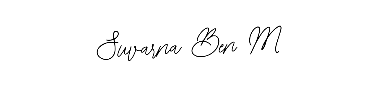 How to Draw Suvarna Ben M signature style? Bearetta-2O07w is a latest design signature styles for name Suvarna Ben M. Suvarna Ben M signature style 12 images and pictures png