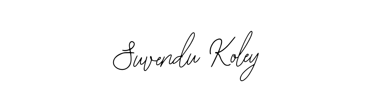 You should practise on your own different ways (Bearetta-2O07w) to write your name (Suvendu Koley) in signature. don't let someone else do it for you. Suvendu Koley signature style 12 images and pictures png