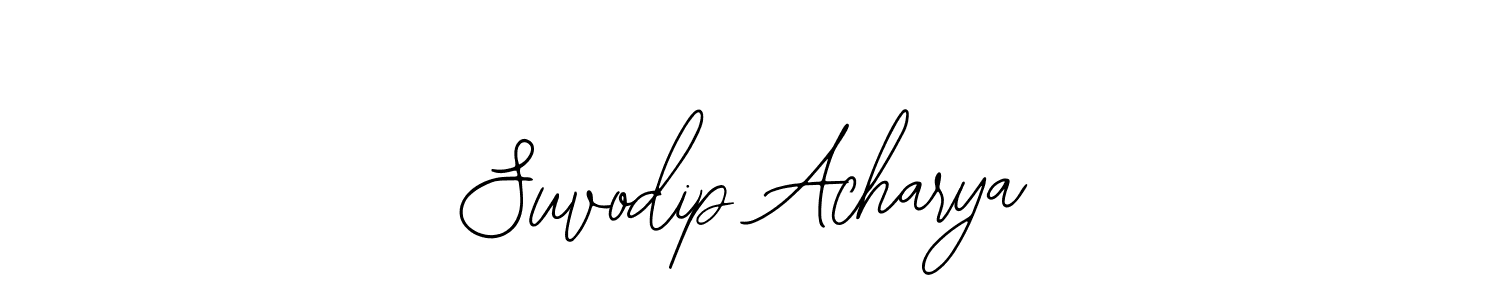 Bearetta-2O07w is a professional signature style that is perfect for those who want to add a touch of class to their signature. It is also a great choice for those who want to make their signature more unique. Get Suvodip Acharya name to fancy signature for free. Suvodip Acharya signature style 12 images and pictures png
