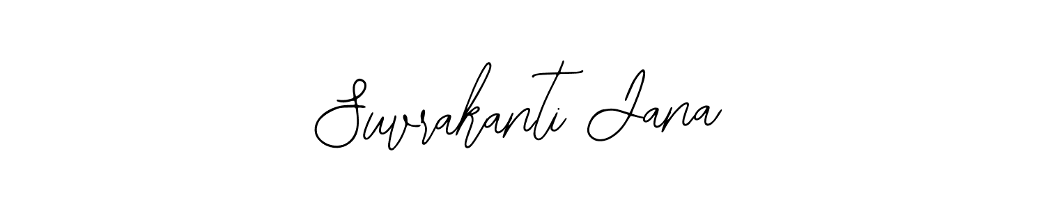 Bearetta-2O07w is a professional signature style that is perfect for those who want to add a touch of class to their signature. It is also a great choice for those who want to make their signature more unique. Get Suvrakanti Jana name to fancy signature for free. Suvrakanti Jana signature style 12 images and pictures png