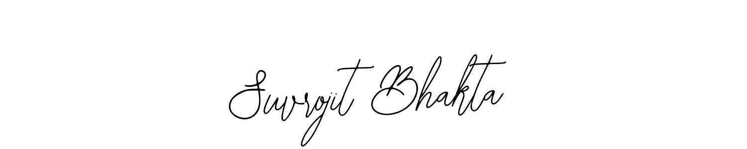 How to make Suvrojit Bhakta name signature. Use Bearetta-2O07w style for creating short signs online. This is the latest handwritten sign. Suvrojit Bhakta signature style 12 images and pictures png