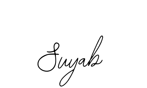 Design your own signature with our free online signature maker. With this signature software, you can create a handwritten (Bearetta-2O07w) signature for name Suyab. Suyab signature style 12 images and pictures png