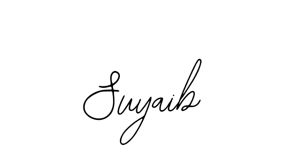 How to make Suyaib name signature. Use Bearetta-2O07w style for creating short signs online. This is the latest handwritten sign. Suyaib signature style 12 images and pictures png