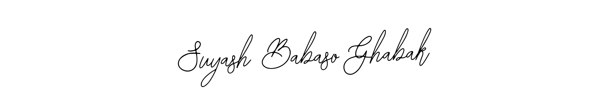 This is the best signature style for the Suyash Babaso Ghabak name. Also you like these signature font (Bearetta-2O07w). Mix name signature. Suyash Babaso Ghabak signature style 12 images and pictures png