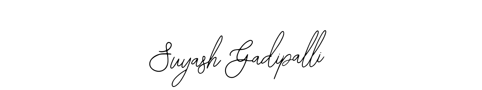 You should practise on your own different ways (Bearetta-2O07w) to write your name (Suyash Gadipalli) in signature. don't let someone else do it for you. Suyash Gadipalli signature style 12 images and pictures png