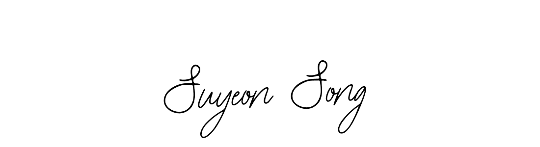 The best way (Bearetta-2O07w) to make a short signature is to pick only two or three words in your name. The name Suyeon Song include a total of six letters. For converting this name. Suyeon Song signature style 12 images and pictures png