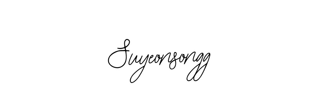 How to make Suyeonsongg name signature. Use Bearetta-2O07w style for creating short signs online. This is the latest handwritten sign. Suyeonsongg signature style 12 images and pictures png