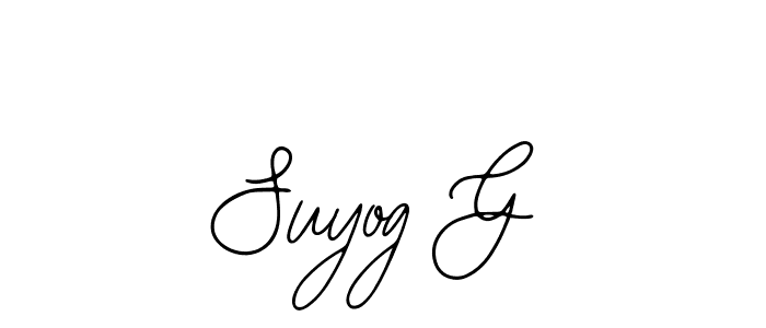 Make a beautiful signature design for name Suyog G. With this signature (Bearetta-2O07w) style, you can create a handwritten signature for free. Suyog G signature style 12 images and pictures png