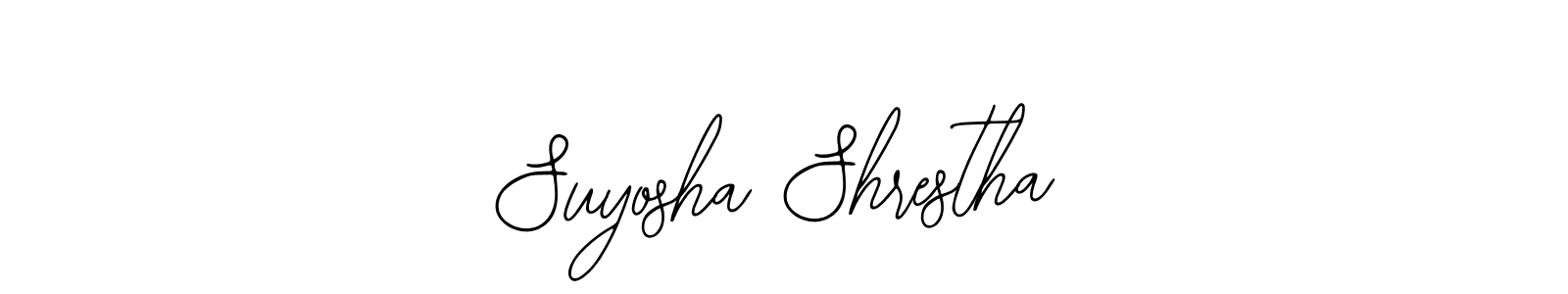It looks lik you need a new signature style for name Suyosha Shrestha. Design unique handwritten (Bearetta-2O07w) signature with our free signature maker in just a few clicks. Suyosha Shrestha signature style 12 images and pictures png