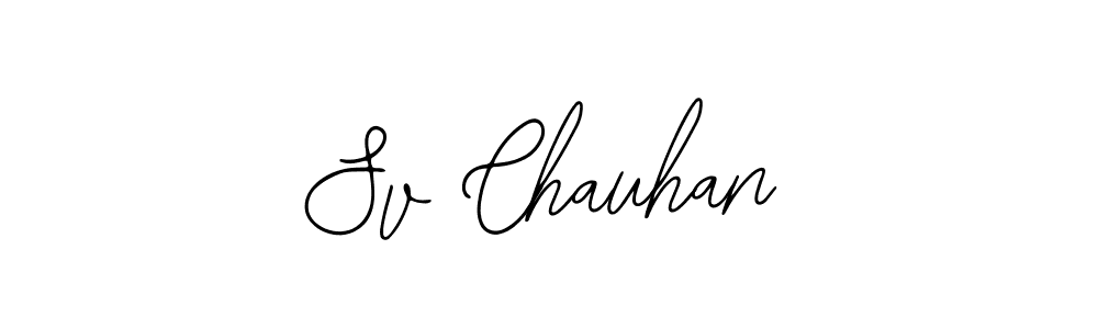 Use a signature maker to create a handwritten signature online. With this signature software, you can design (Bearetta-2O07w) your own signature for name Sv Chauhan. Sv Chauhan signature style 12 images and pictures png