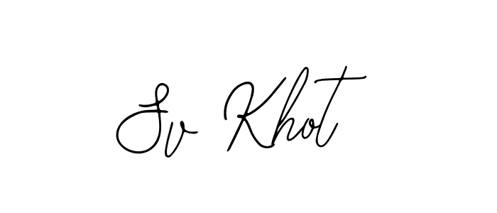 It looks lik you need a new signature style for name Sv Khot. Design unique handwritten (Bearetta-2O07w) signature with our free signature maker in just a few clicks. Sv Khot signature style 12 images and pictures png