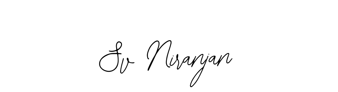 Use a signature maker to create a handwritten signature online. With this signature software, you can design (Bearetta-2O07w) your own signature for name Sv Niranjan. Sv Niranjan signature style 12 images and pictures png