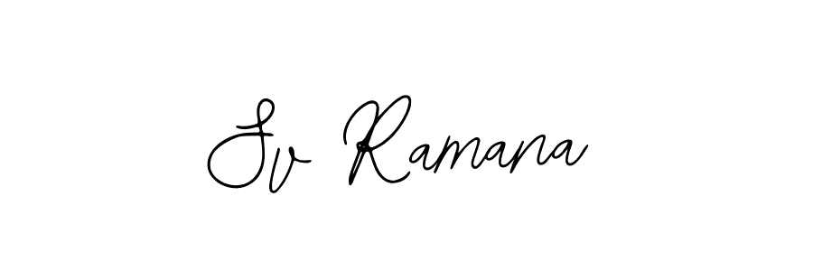 Use a signature maker to create a handwritten signature online. With this signature software, you can design (Bearetta-2O07w) your own signature for name Sv Ramana. Sv Ramana signature style 12 images and pictures png
