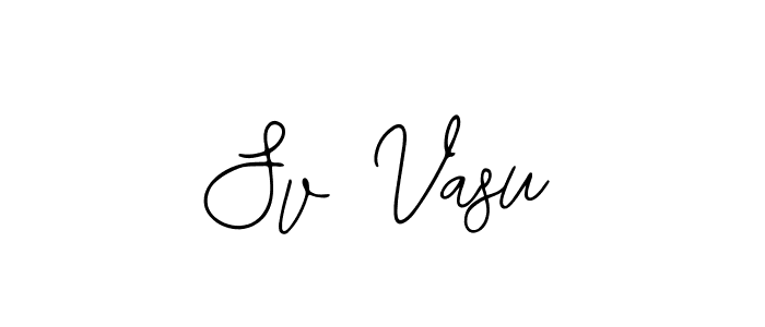 Also You can easily find your signature by using the search form. We will create Sv Vasu name handwritten signature images for you free of cost using Bearetta-2O07w sign style. Sv Vasu signature style 12 images and pictures png