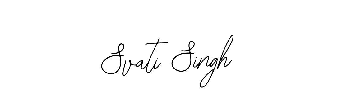 How to make Svati Singh name signature. Use Bearetta-2O07w style for creating short signs online. This is the latest handwritten sign. Svati Singh signature style 12 images and pictures png