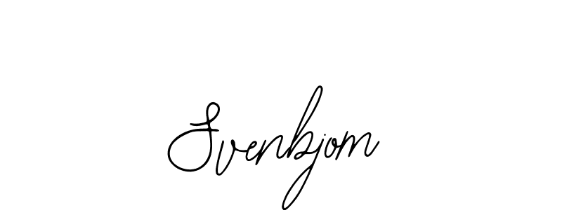 The best way (Bearetta-2O07w) to make a short signature is to pick only two or three words in your name. The name Svenbjom include a total of six letters. For converting this name. Svenbjom signature style 12 images and pictures png