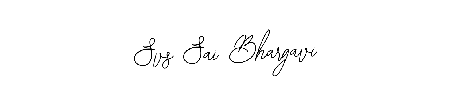 Similarly Bearetta-2O07w is the best handwritten signature design. Signature creator online .You can use it as an online autograph creator for name Svs Sai Bhargavi. Svs Sai Bhargavi signature style 12 images and pictures png