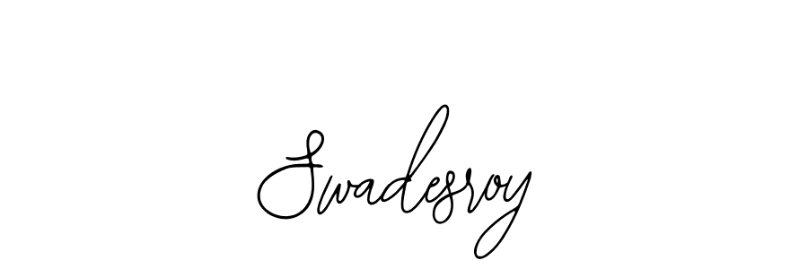 The best way (Bearetta-2O07w) to make a short signature is to pick only two or three words in your name. The name Swadesroy include a total of six letters. For converting this name. Swadesroy signature style 12 images and pictures png