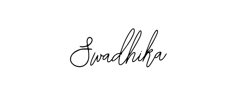 if you are searching for the best signature style for your name Swadhika. so please give up your signature search. here we have designed multiple signature styles  using Bearetta-2O07w. Swadhika signature style 12 images and pictures png