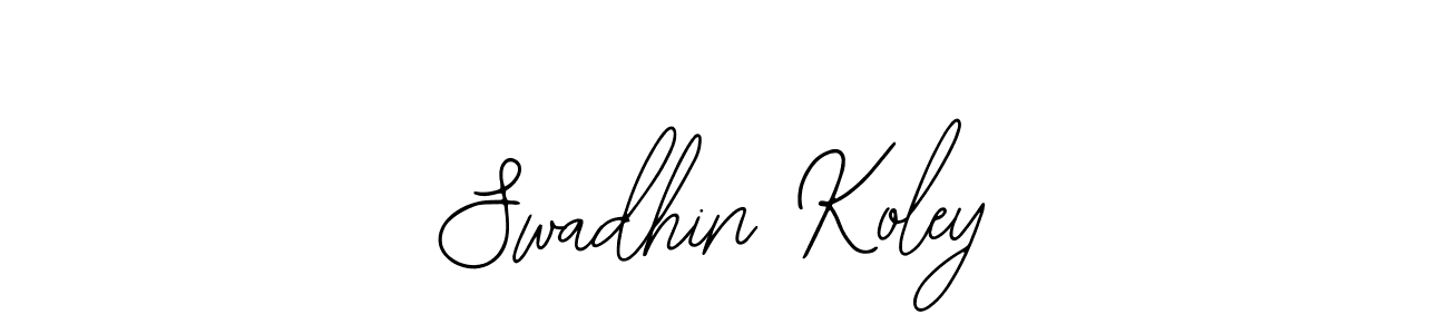 Design your own signature with our free online signature maker. With this signature software, you can create a handwritten (Bearetta-2O07w) signature for name Swadhin Koley. Swadhin Koley signature style 12 images and pictures png
