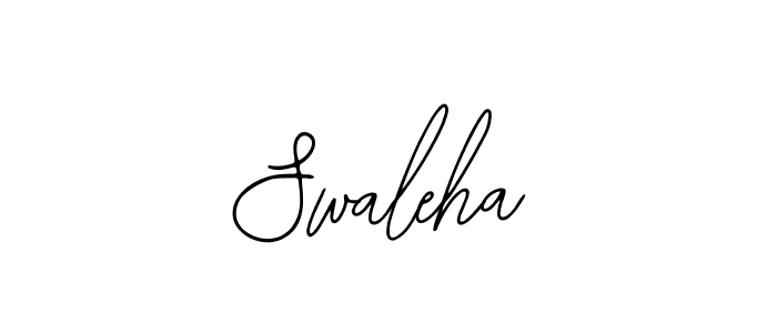 if you are searching for the best signature style for your name Swaleha. so please give up your signature search. here we have designed multiple signature styles  using Bearetta-2O07w. Swaleha signature style 12 images and pictures png