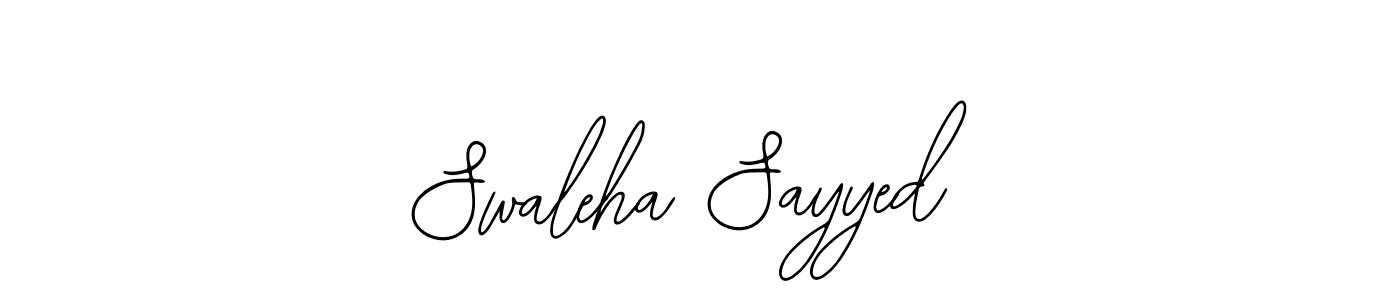 The best way (Bearetta-2O07w) to make a short signature is to pick only two or three words in your name. The name Swaleha Sayyed include a total of six letters. For converting this name. Swaleha Sayyed signature style 12 images and pictures png