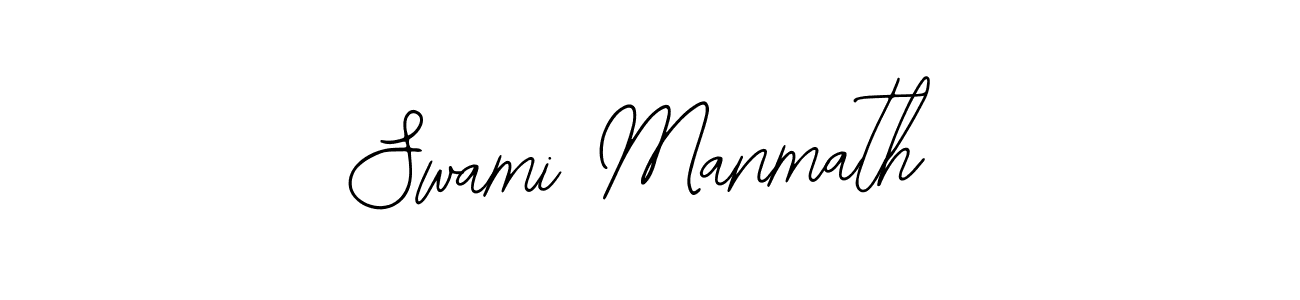 You should practise on your own different ways (Bearetta-2O07w) to write your name (Swami Manmath) in signature. don't let someone else do it for you. Swami Manmath signature style 12 images and pictures png