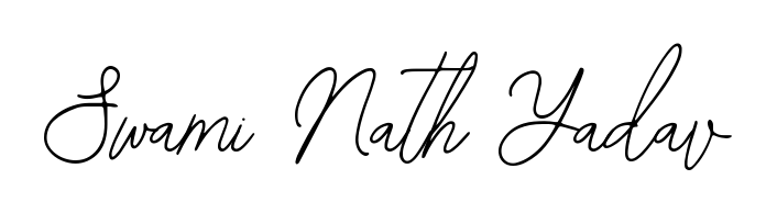 Looking for an artistic signature for Swami Nath Yadav? The Bearetta-2O07w calligraphy style gives a sophisticated flow suitable for business cards and emails. Swami Nath Yadav signature style 12 images and pictures png