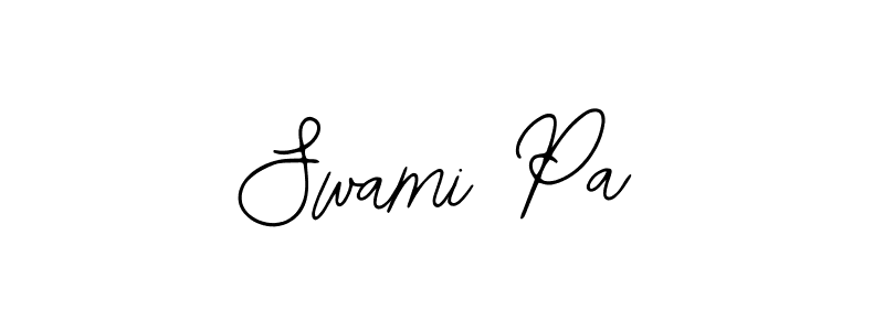 You should practise on your own different ways (Bearetta-2O07w) to write your name (Swami Pa) in signature. don't let someone else do it for you. Swami Pa signature style 12 images and pictures png