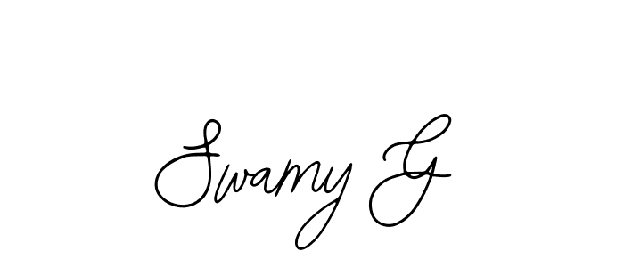 The best way (Bearetta-2O07w) to make a short signature is to pick only two or three words in your name. The name Swamy G include a total of six letters. For converting this name. Swamy G signature style 12 images and pictures png