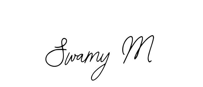 You should practise on your own different ways (Bearetta-2O07w) to write your name (Swamy M) in signature. don't let someone else do it for you. Swamy M signature style 12 images and pictures png