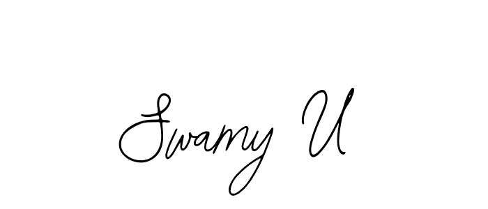 Design your own signature with our free online signature maker. With this signature software, you can create a handwritten (Bearetta-2O07w) signature for name Swamy U. Swamy U signature style 12 images and pictures png