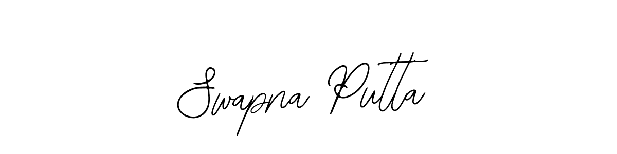 You should practise on your own different ways (Bearetta-2O07w) to write your name (Swapna Putta) in signature. don't let someone else do it for you. Swapna Putta signature style 12 images and pictures png