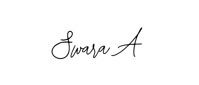 How to make Swara A name signature. Use Bearetta-2O07w style for creating short signs online. This is the latest handwritten sign. Swara A signature style 12 images and pictures png