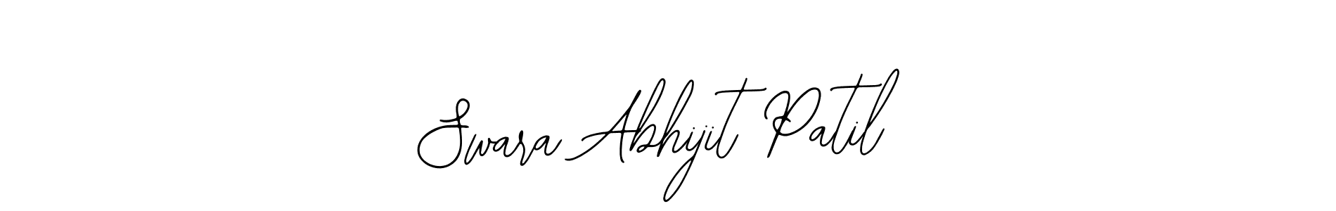 Use a signature maker to create a handwritten signature online. With this signature software, you can design (Bearetta-2O07w) your own signature for name Swara Abhijit Patil. Swara Abhijit Patil signature style 12 images and pictures png