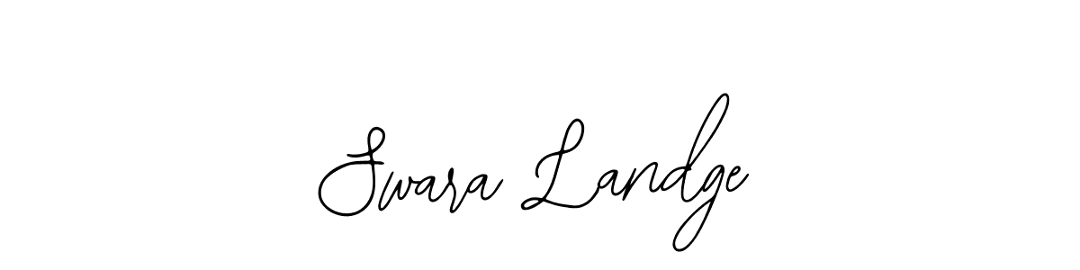 The best way (Bearetta-2O07w) to make a short signature is to pick only two or three words in your name. The name Swara Landge include a total of six letters. For converting this name. Swara Landge signature style 12 images and pictures png