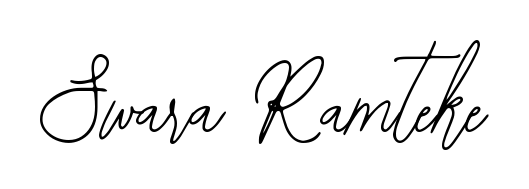 A sleek calligraphic signature for name Swara Ramteke utilizing Bearetta-2O07w styling. Great for adding personal signatures to photos and art. Swara Ramteke signature style 12 images and pictures png