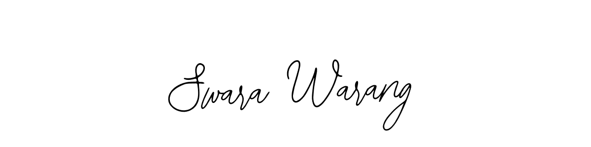 You should practise on your own different ways (Bearetta-2O07w) to write your name (Swara Warang) in signature. don't let someone else do it for you. Swara Warang signature style 12 images and pictures png