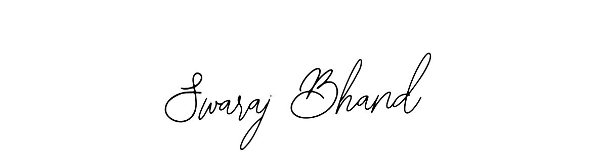 The best way (Bearetta-2O07w) to make a short signature is to pick only two or three words in your name. The name Swaraj Bhand include a total of six letters. For converting this name. Swaraj Bhand signature style 12 images and pictures png