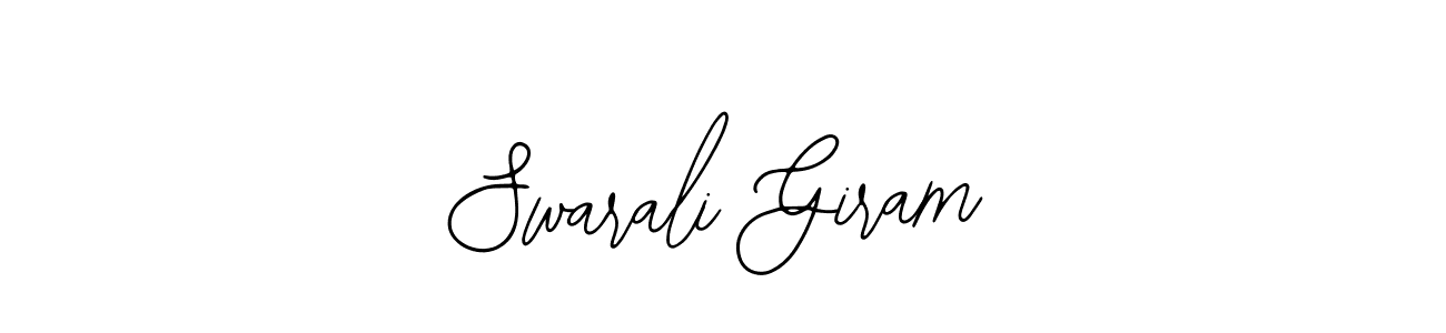 Create a beautiful signature design for name Swarali Giram. With this signature (Bearetta-2O07w) fonts, you can make a handwritten signature for free. Swarali Giram signature style 12 images and pictures png