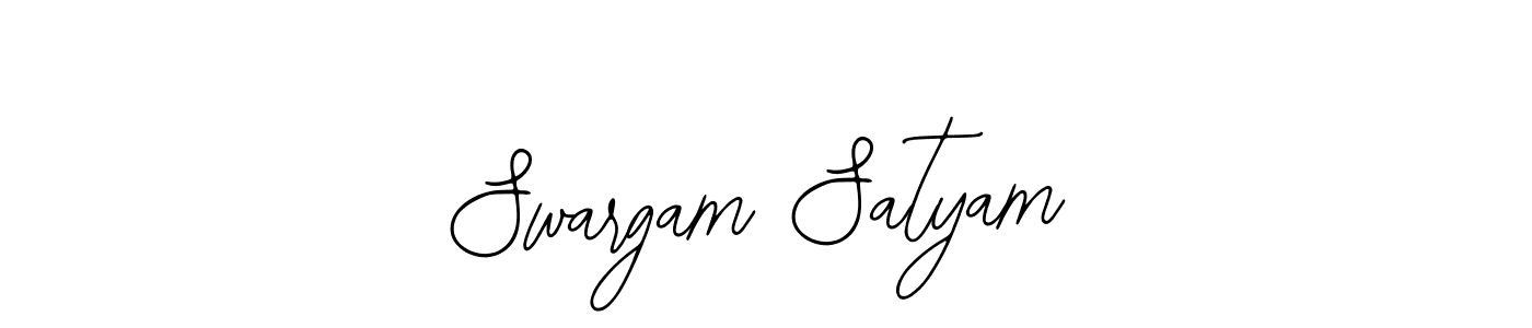 Also we have Swargam Satyam name is the best signature style. Create professional handwritten signature collection using Bearetta-2O07w autograph style. Swargam Satyam signature style 12 images and pictures png