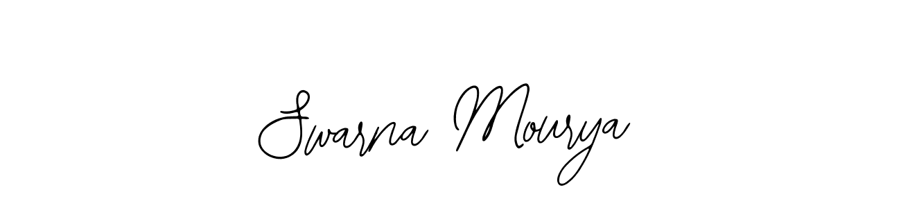 You should practise on your own different ways (Bearetta-2O07w) to write your name (Swarna Mourya) in signature. don't let someone else do it for you. Swarna Mourya signature style 12 images and pictures png