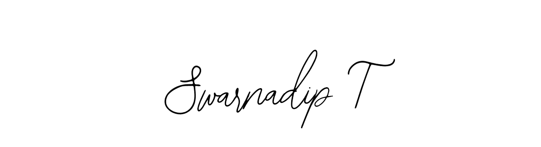 The best way (Bearetta-2O07w) to make a short signature is to pick only two or three words in your name. The name Swarnadip T include a total of six letters. For converting this name. Swarnadip T signature style 12 images and pictures png