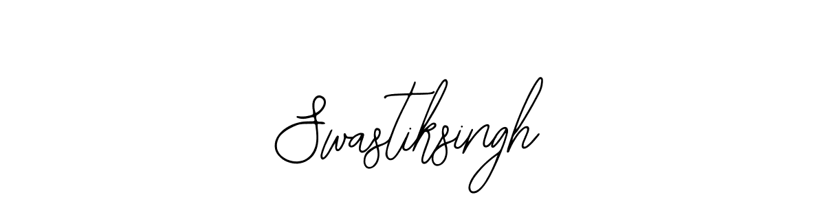 How to make Swastiksingh name signature. Use Bearetta-2O07w style for creating short signs online. This is the latest handwritten sign. Swastiksingh signature style 12 images and pictures png