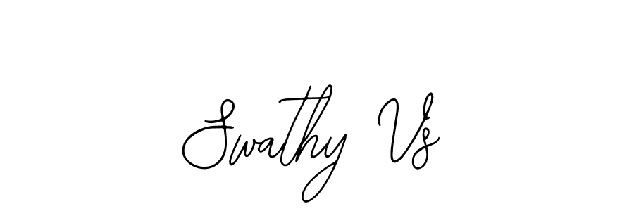 How to Draw Swathy Vs signature style? Bearetta-2O07w is a latest design signature styles for name Swathy Vs. Swathy Vs signature style 12 images and pictures png
