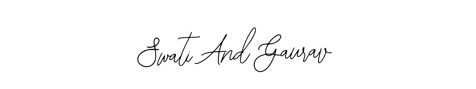 How to Draw Swati And Gaurav signature style? Bearetta-2O07w is a latest design signature styles for name Swati And Gaurav. Swati And Gaurav signature style 12 images and pictures png